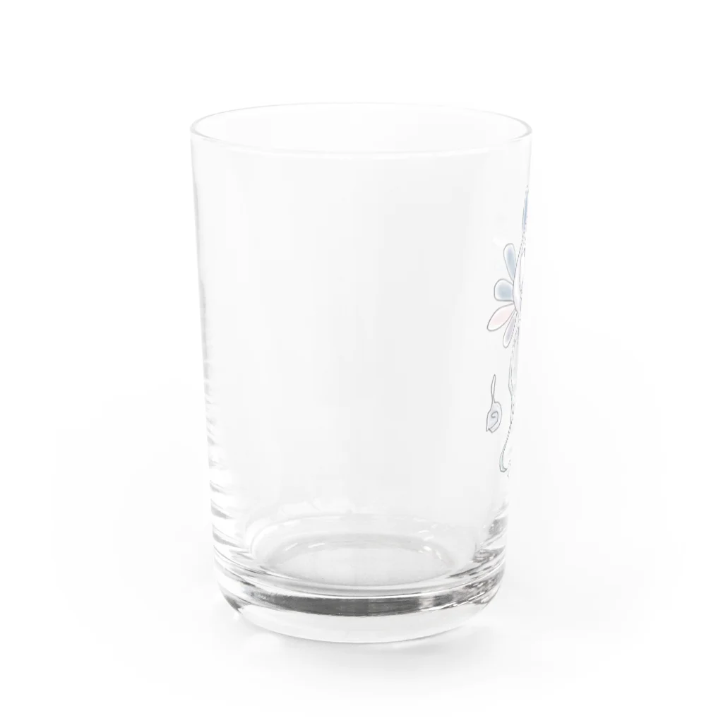 ゆーれー屋さん、墓場店のお花のお化けグラス Water Glass :left