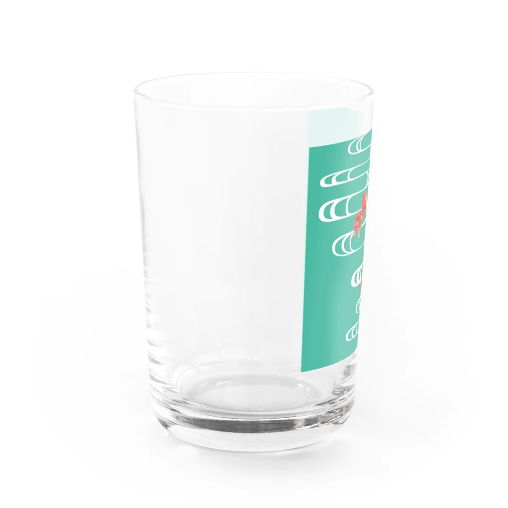 めのう🌳森🌳の清流金魚・青 Water Glass :left