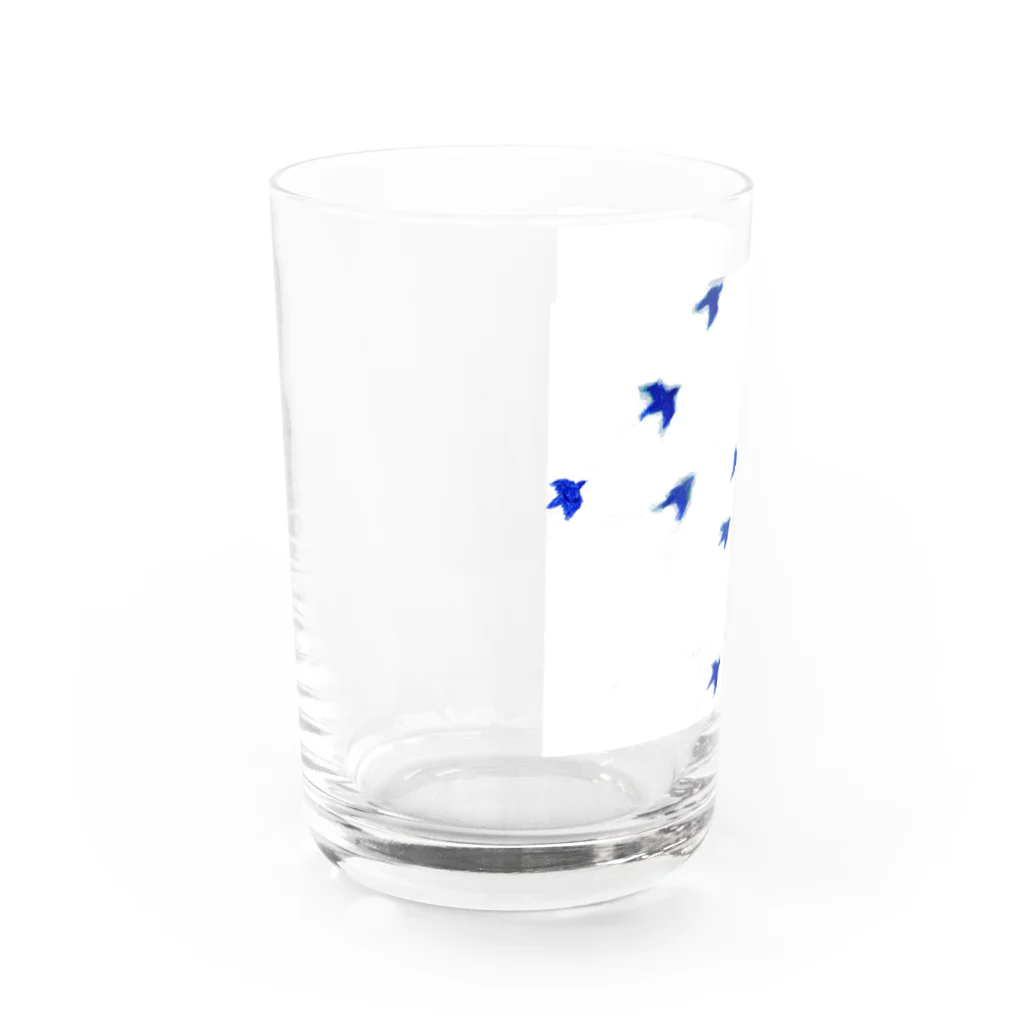 maitoの青い鳥 グラス左面