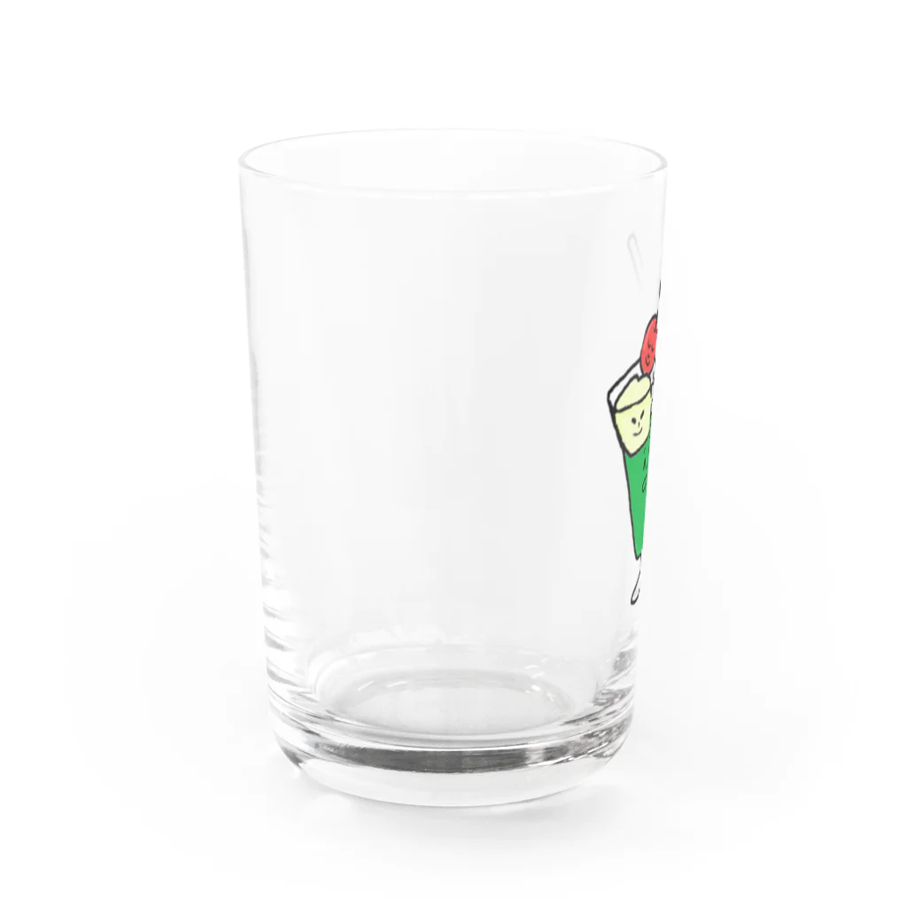 はらぺこ屋のメロンソーダくん Water Glass :left