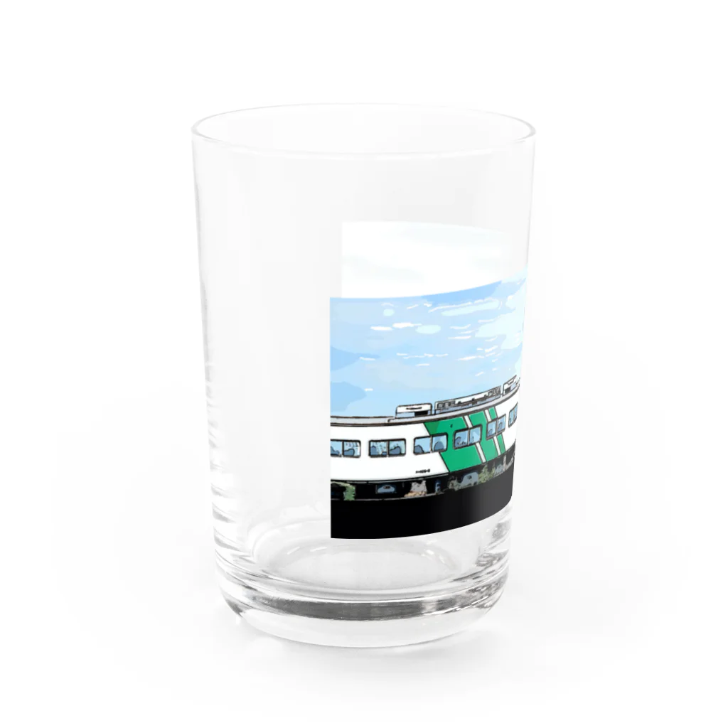 やすこーん（YASCORN）鉄道の鉄道：「踊り子」185系　イラスト Water Glass :left