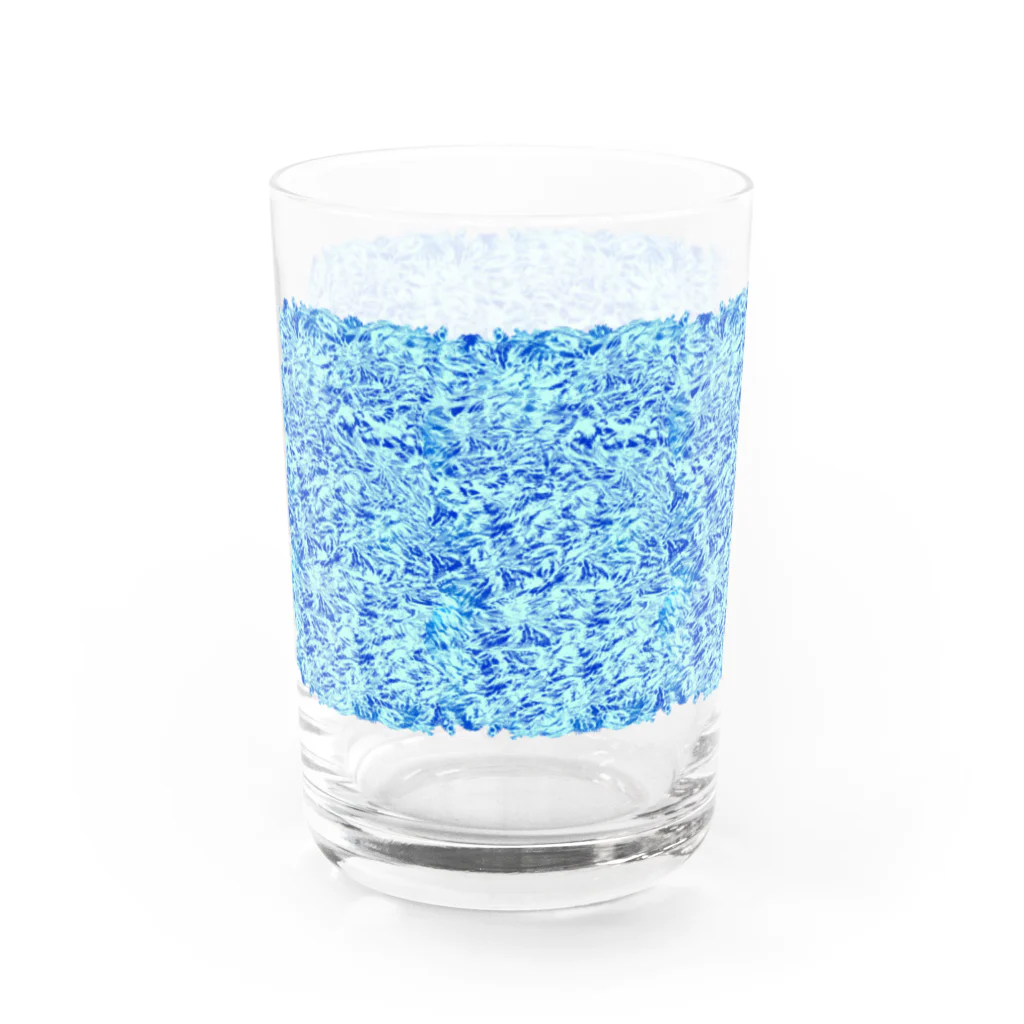 謎モノ店の長い濃い氷柄 Water Glass :left