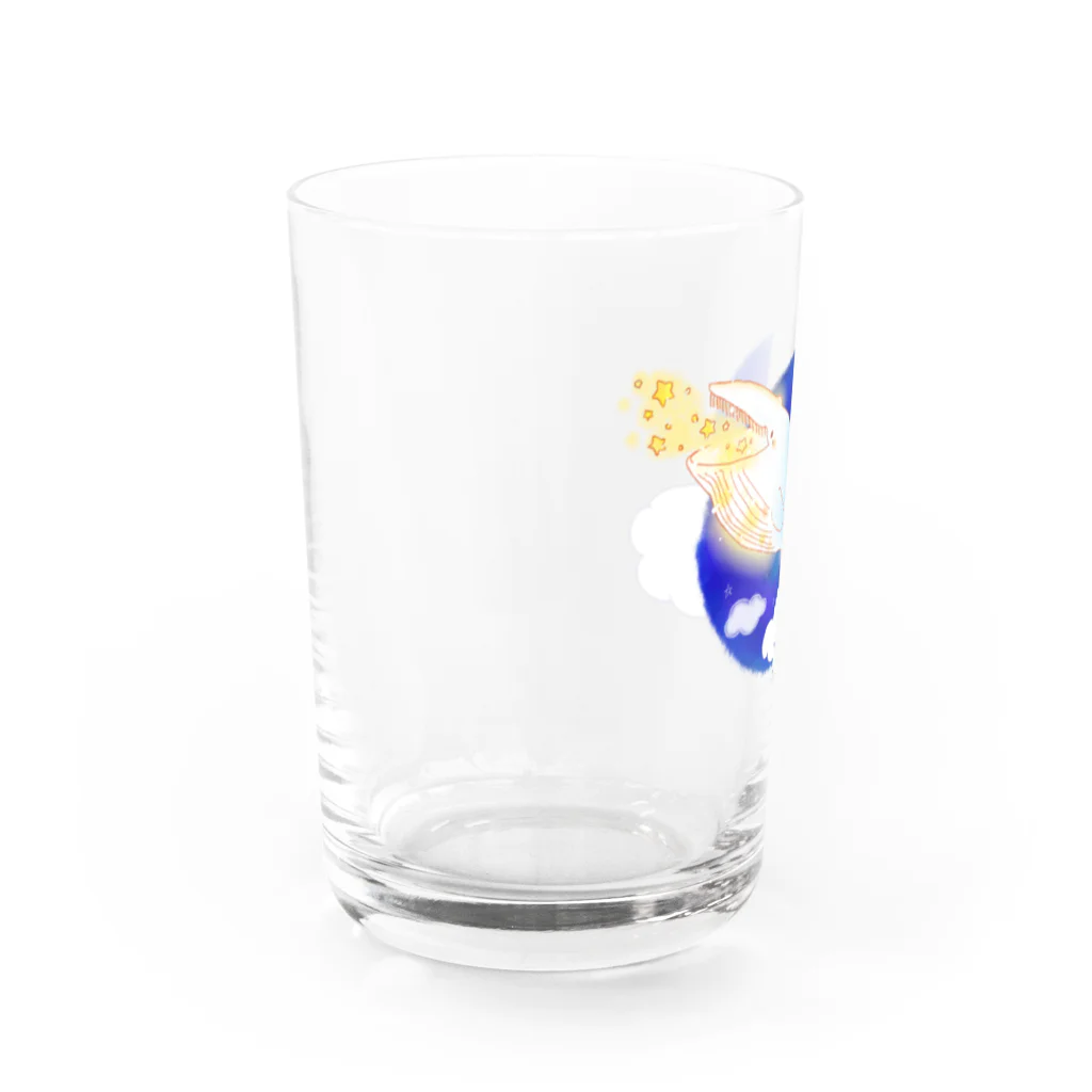 ミクモラのほほん日和の星シロナガスクジラ Water Glass :left