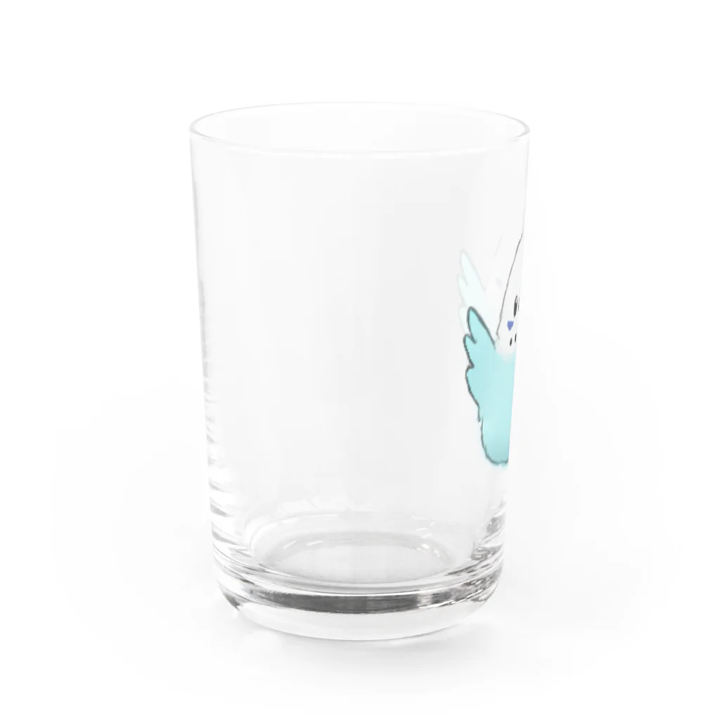 谷神 零雨＠小鳥愛好家の水色セキセイインコ Water Glass :left