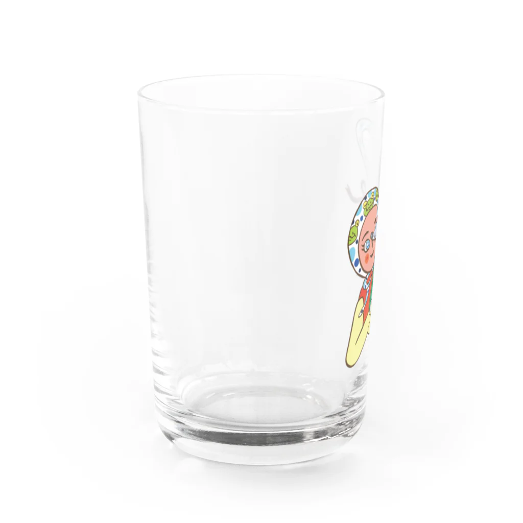 大須賀理恵のカエル頭巾の少女とネズミ Water Glass :left