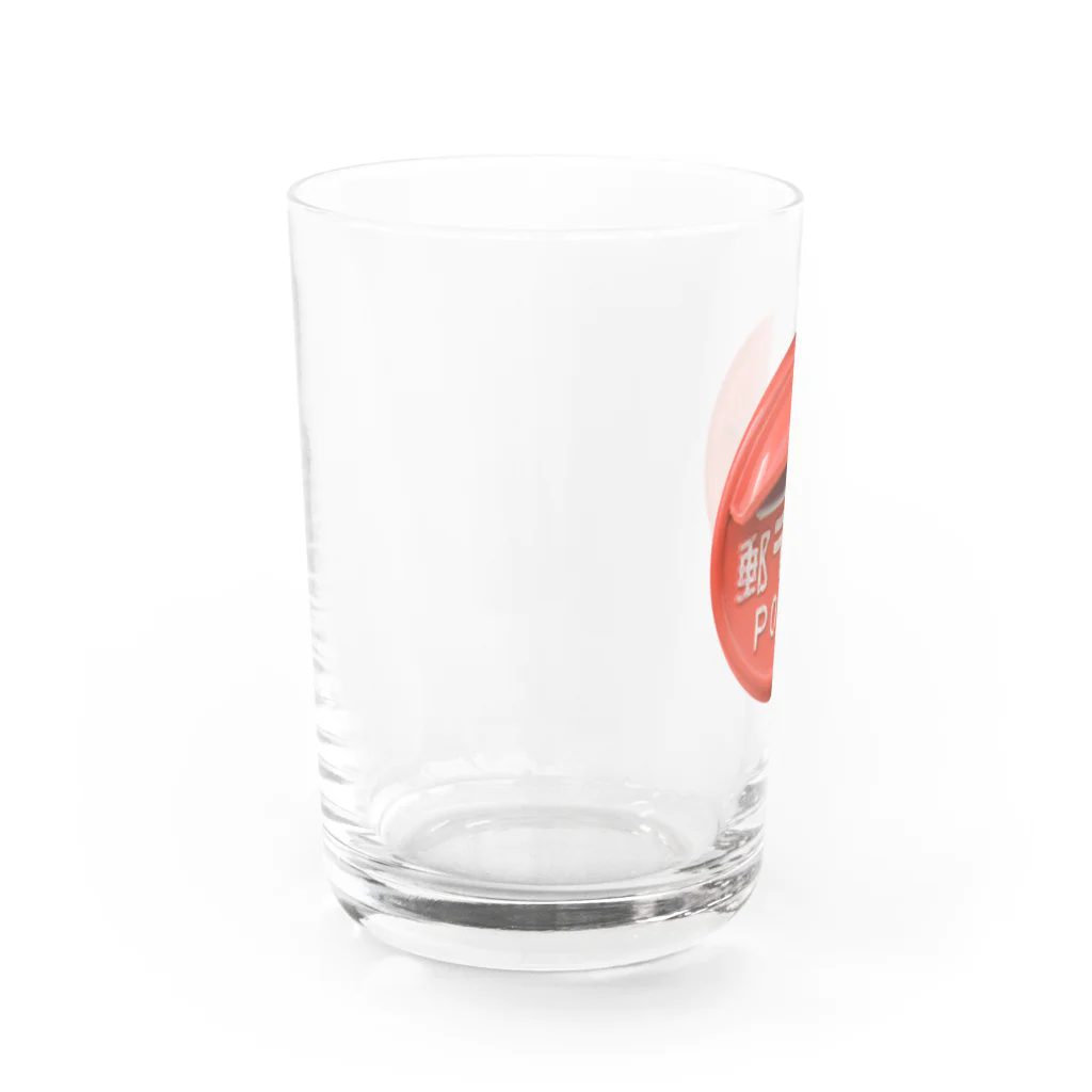 Ashidoriの赤い丸型の郵便ポスト Water Glass :left