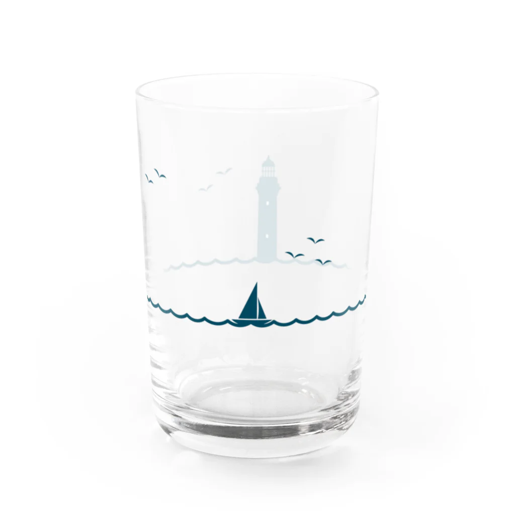 ますだわみのヨットと灯台 Water Glass :left