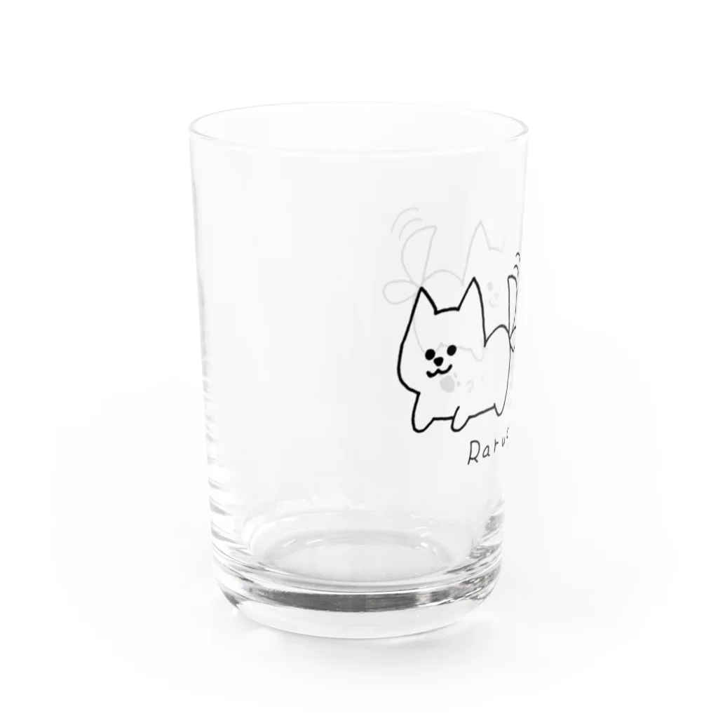 SOD女子社員　吉岡明日海公式グッズのラルちゃんグラス Water Glass :left