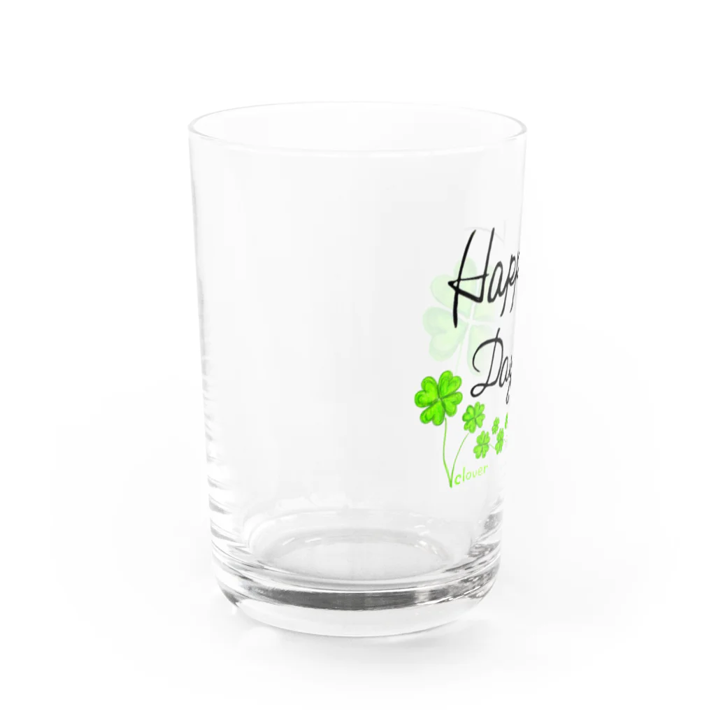 little_cloverのたくさんクローバーでHappy Water Glass :left