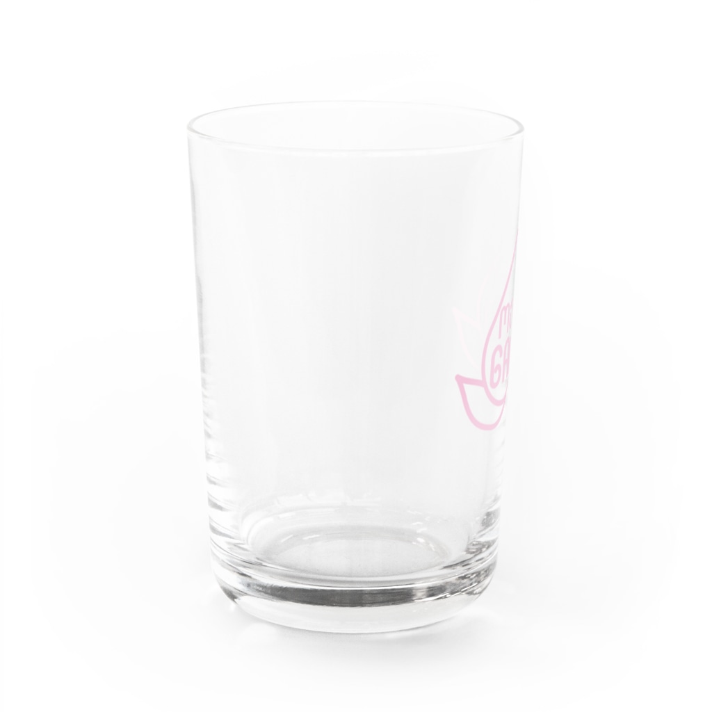 桃鴨の桃鴨ロゴ Water Glass :left