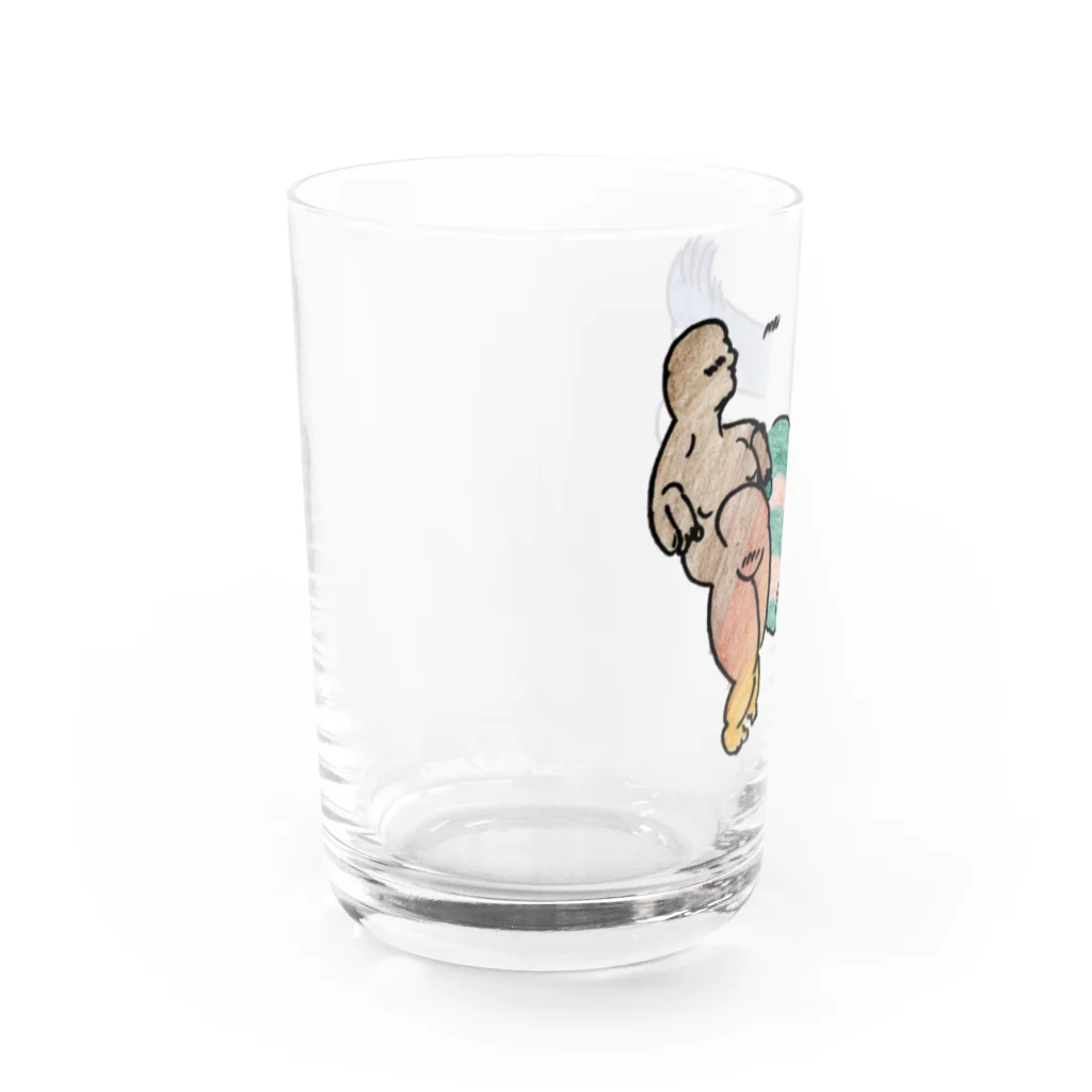 🍩tarojiro(たろじろ) shop🍩の照れてるズ゛ Water Glass :left