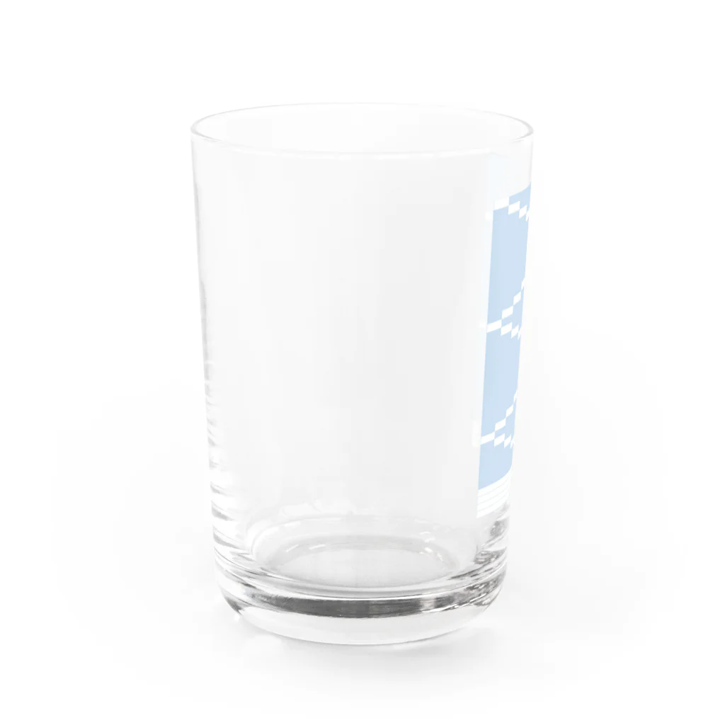 ○○の気分のスカイブルーと白の階段 Water Glass :left