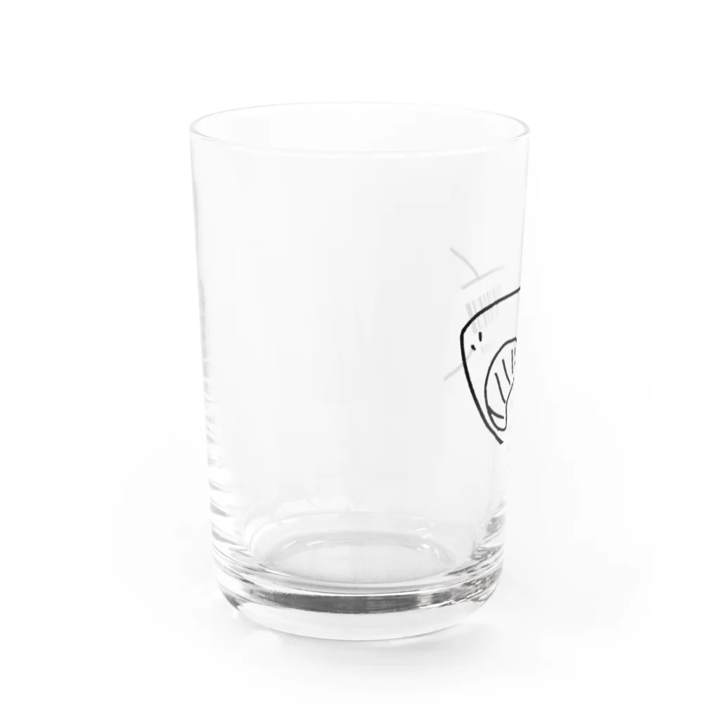 イニミニ×マートのバーコードシャーク Water Glass :left
