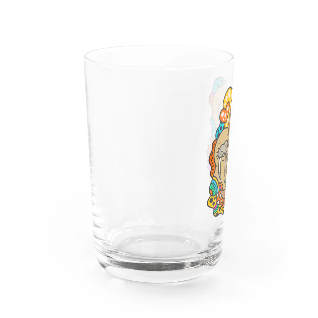 INGRIDのセイウチの親子 Water Glass :left