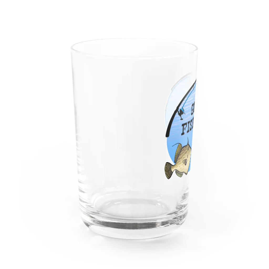 猫と釣り人のカワハギ_1_C Water Glass :left