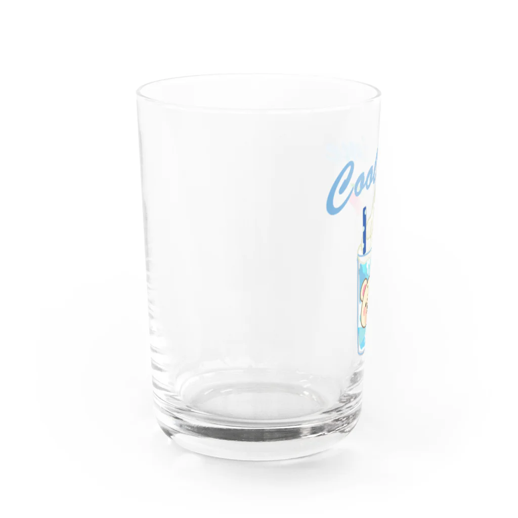 little lion house公式ショップ（大人のためのねこ）の白くまさんの青空ゼリーのクリームソーダ Water Glass :left