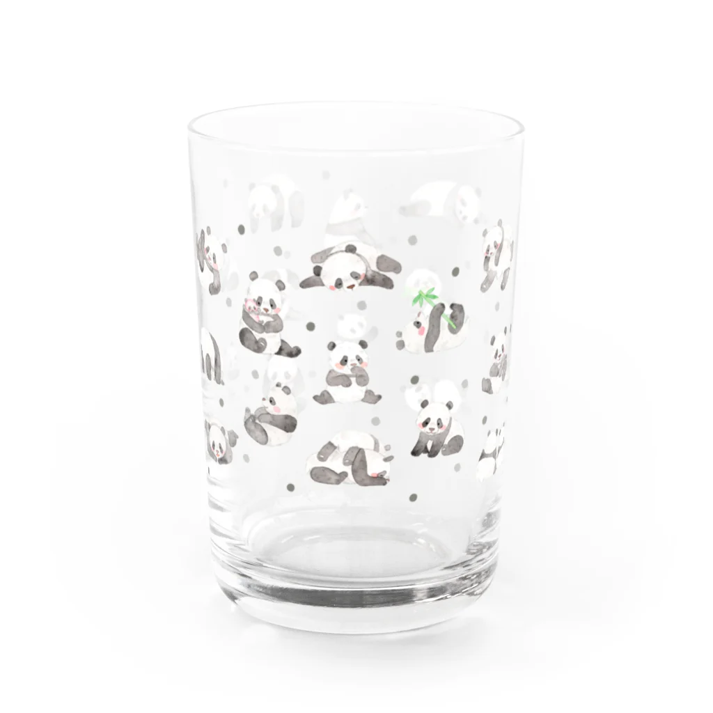 すずきいときちの水彩パンダ Water Glass :left