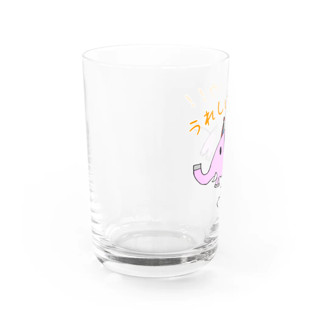 ぺぱーみんとりーふのうれしいゾウ Water Glass :left