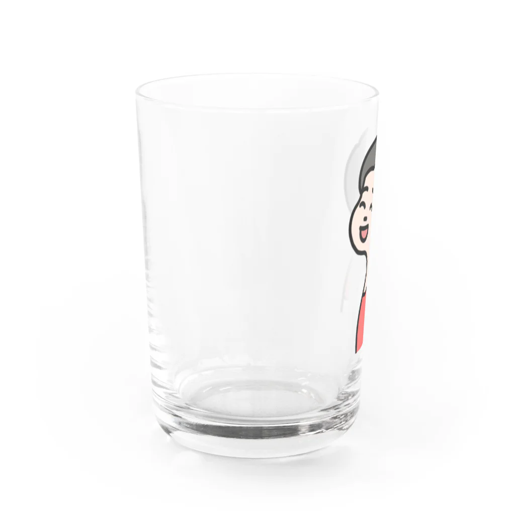 ハハのつぶやきのムスコ_レッド Water Glass :left
