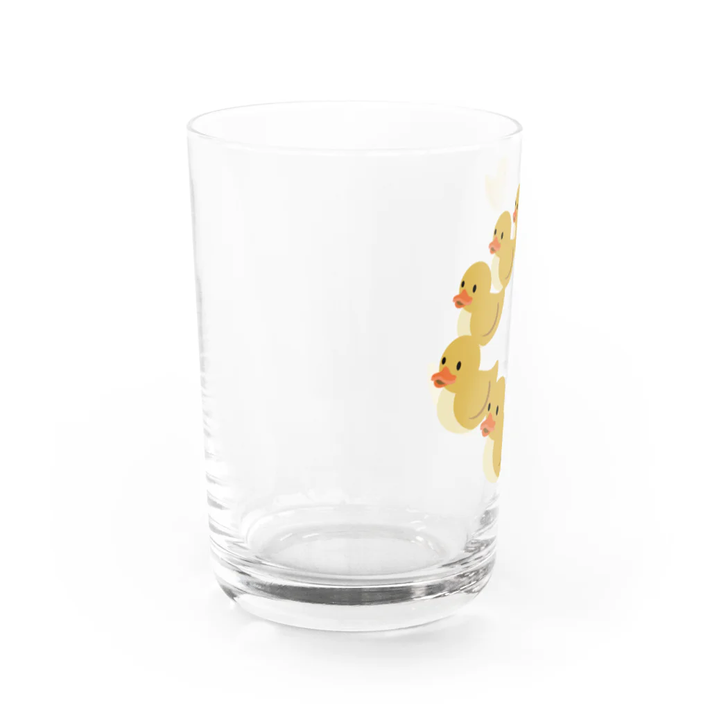 楽猫楽描しげ屋のアヒル急カーブ Water Glass :left