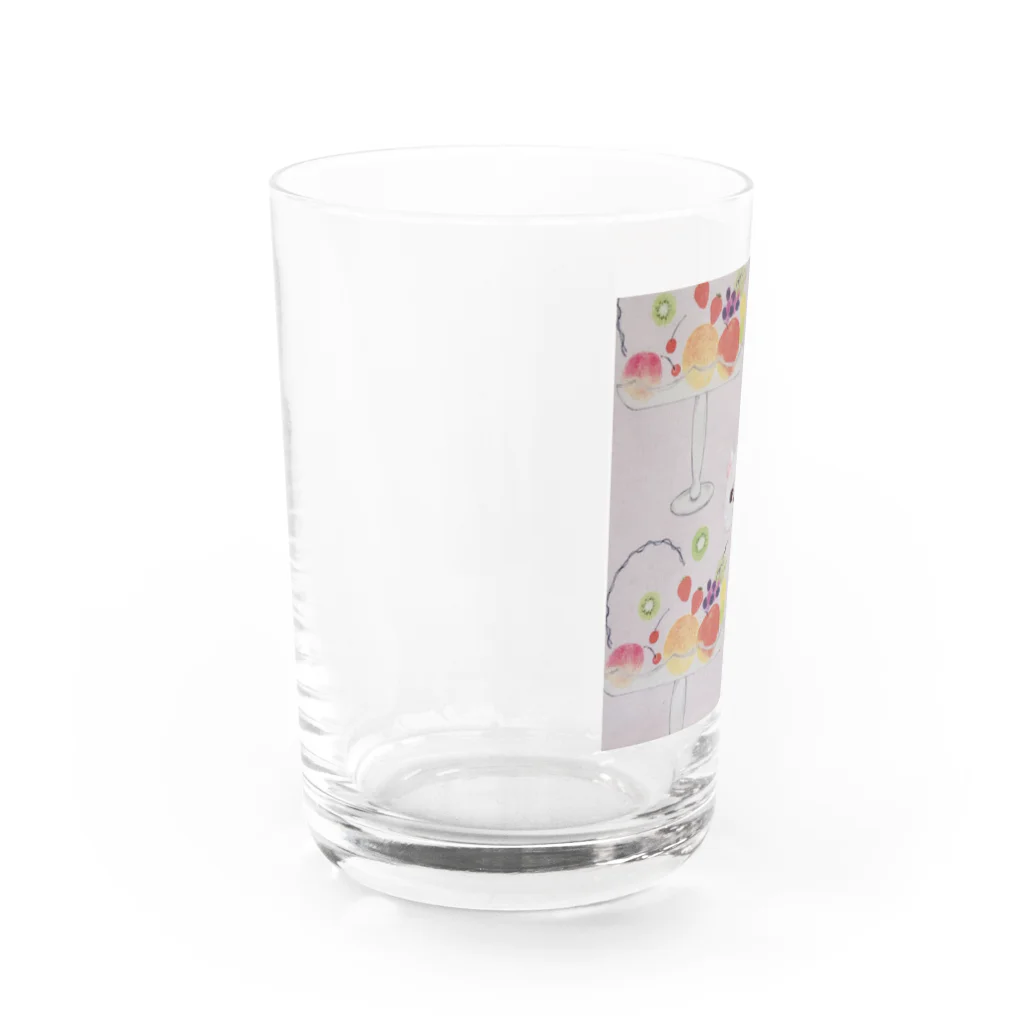 pulpy。のキャットフルーツパフェ Water Glass :left