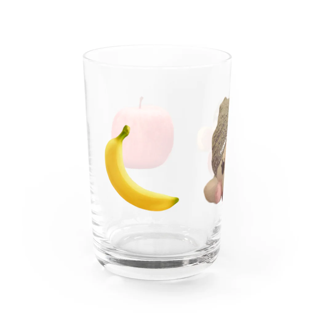 cocoperiのソックモンキーとバナナとリンゴ Water Glass :left