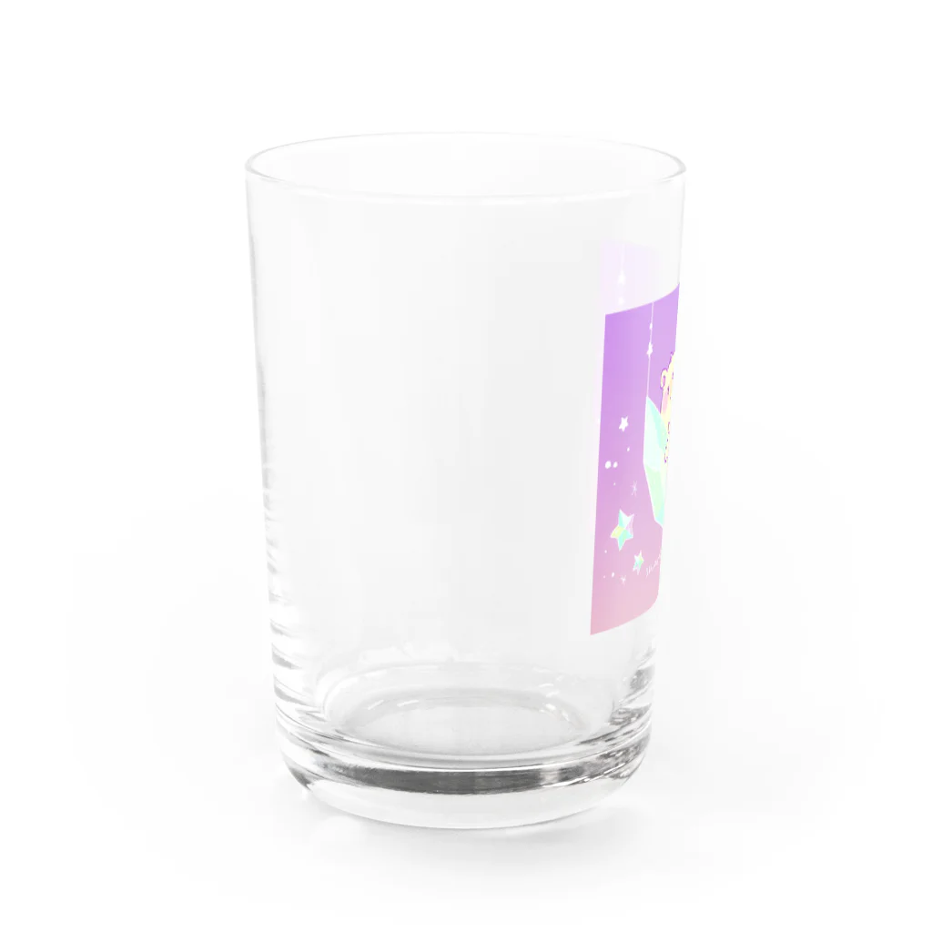 リンゴ茶んshop＊の氷の月とくまちゃん＊ Water Glass :left