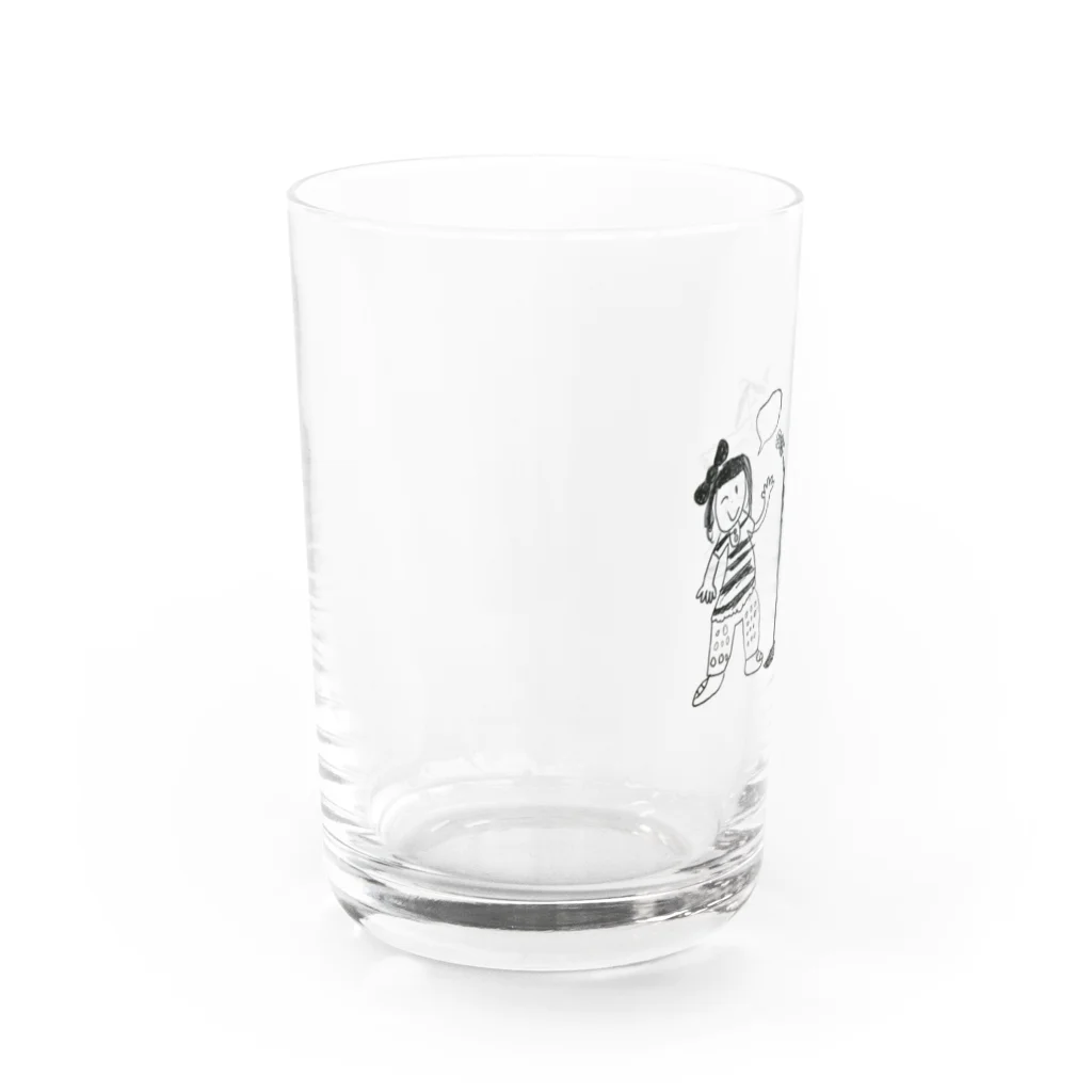 コミック&ブラックの女の子漫才 Water Glass :left