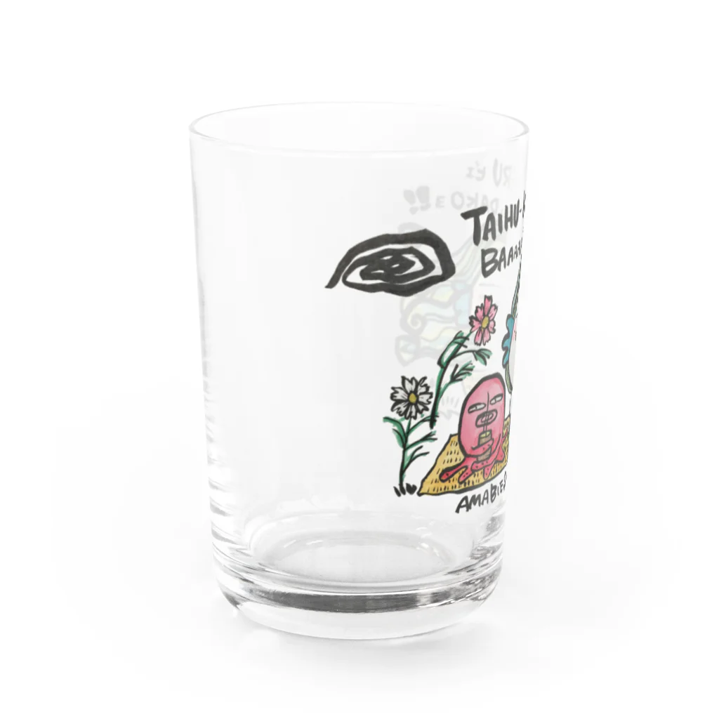 MIECHAN8787'S GALLERYのアマビエさん🎶～台風来てるビェ～ Water Glass :left