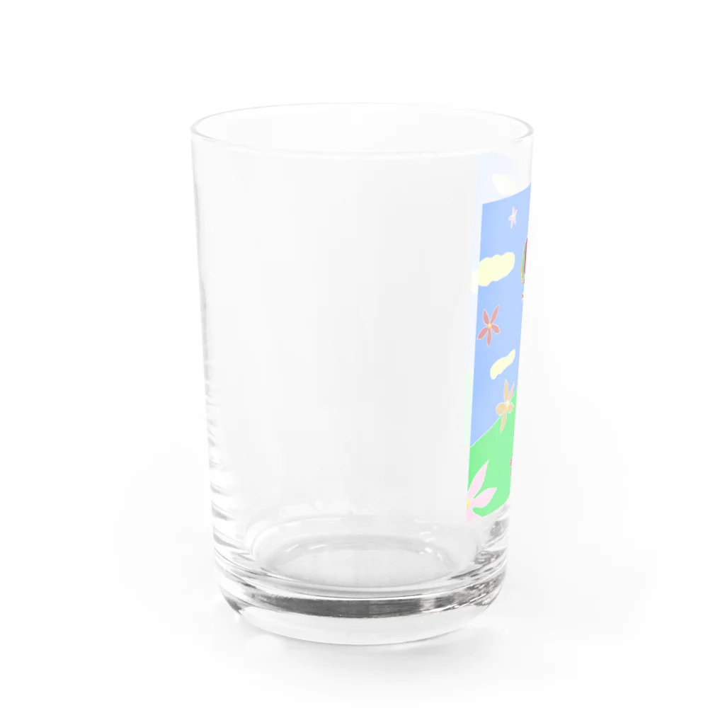 星華 -SEIKAcreate-のこぶしの花と気球の未来 Water Glass :left