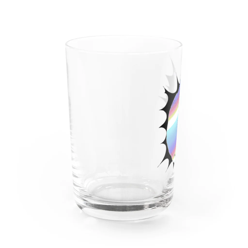 うちの猫の猫のアクビ Water Glass :left