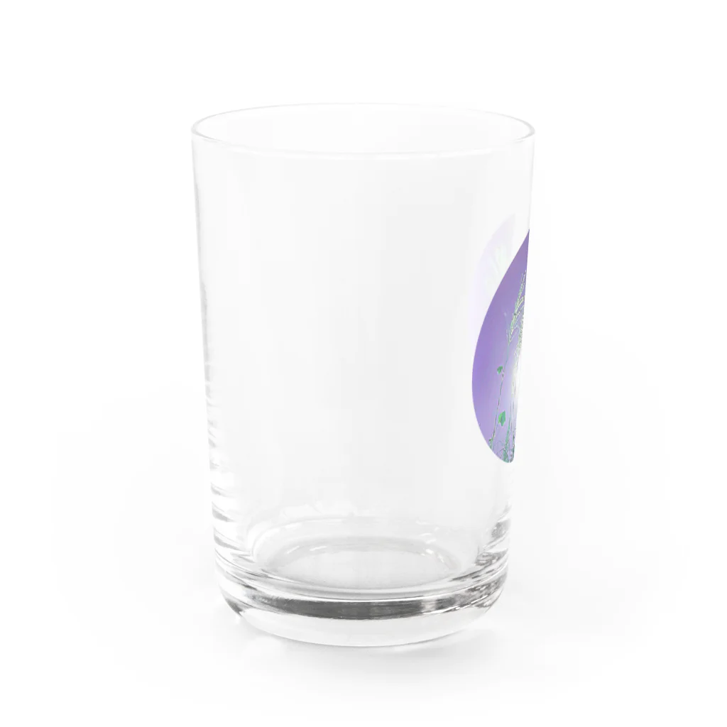 マロマロの月とススキ Water Glass :left