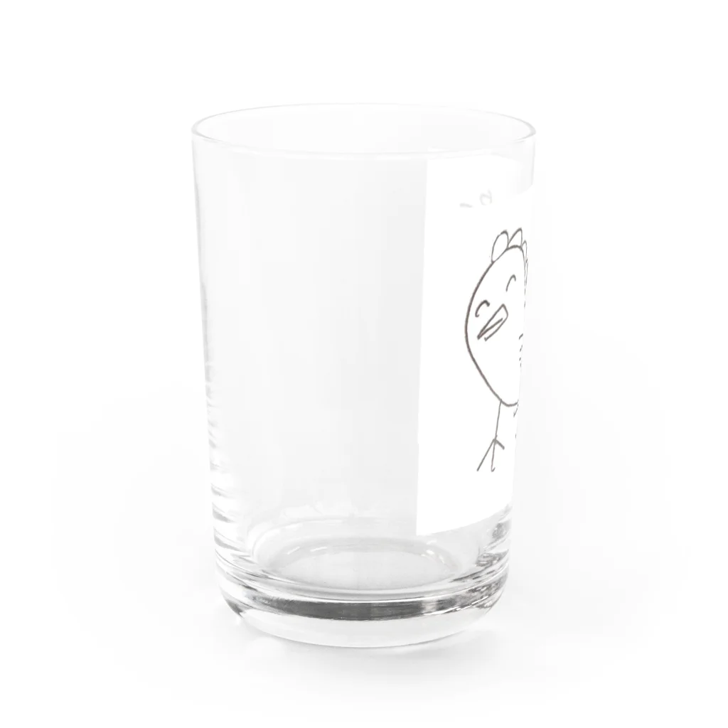 onakasuita4のにわとりさん Water Glass :left