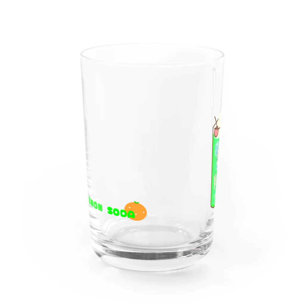 えもんち屋のメロンソーダ専用グラス Water Glass :left