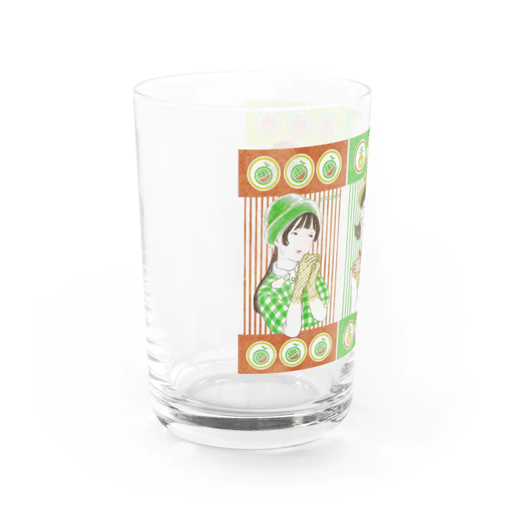 パライゾマートのフルーツ飴三姉妹 Water Glass :left