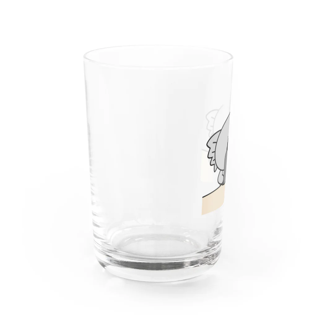 コアラと仲良しのウォンバットのコアラお仕事中 Water Glass :left