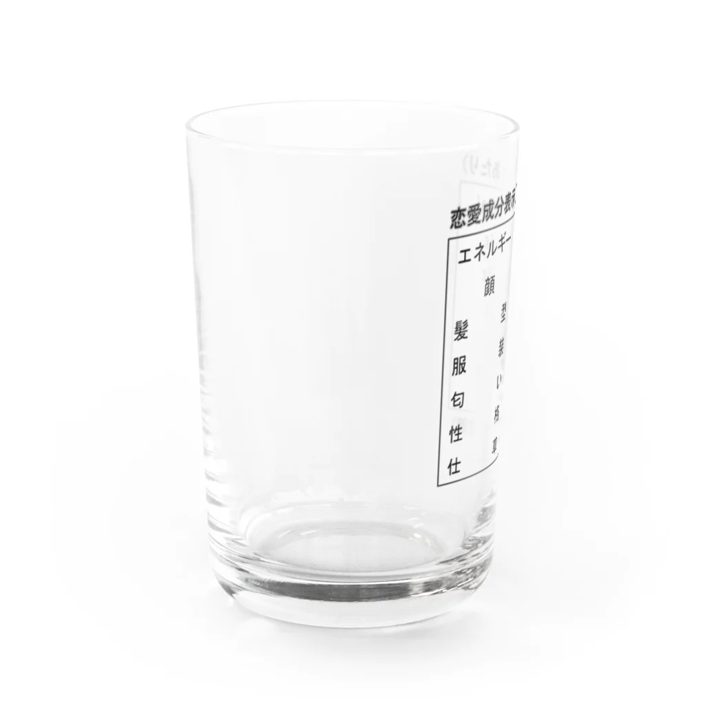 HITOEの恋愛成分表示 グラス左面
