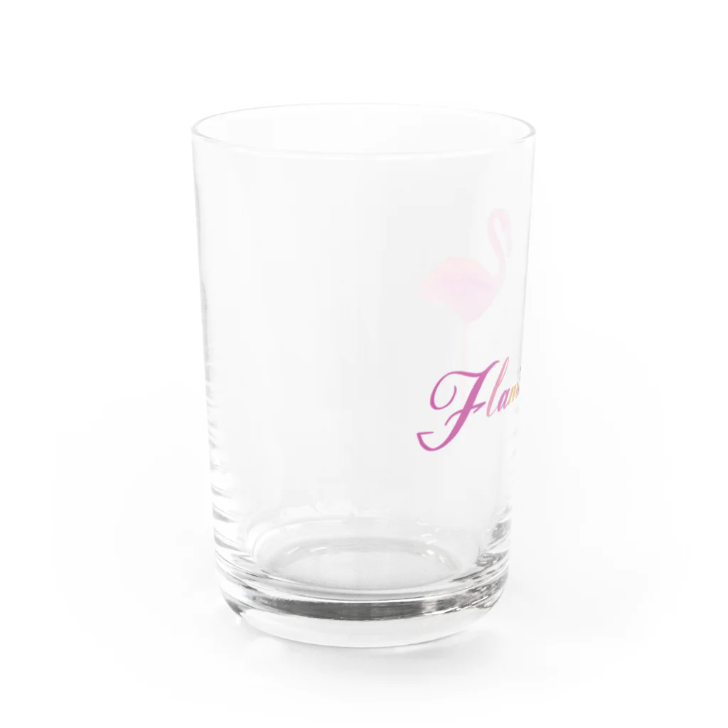 mojitoiro（もじといろ）のフラミンゴ  Flamingo Water Glass :left