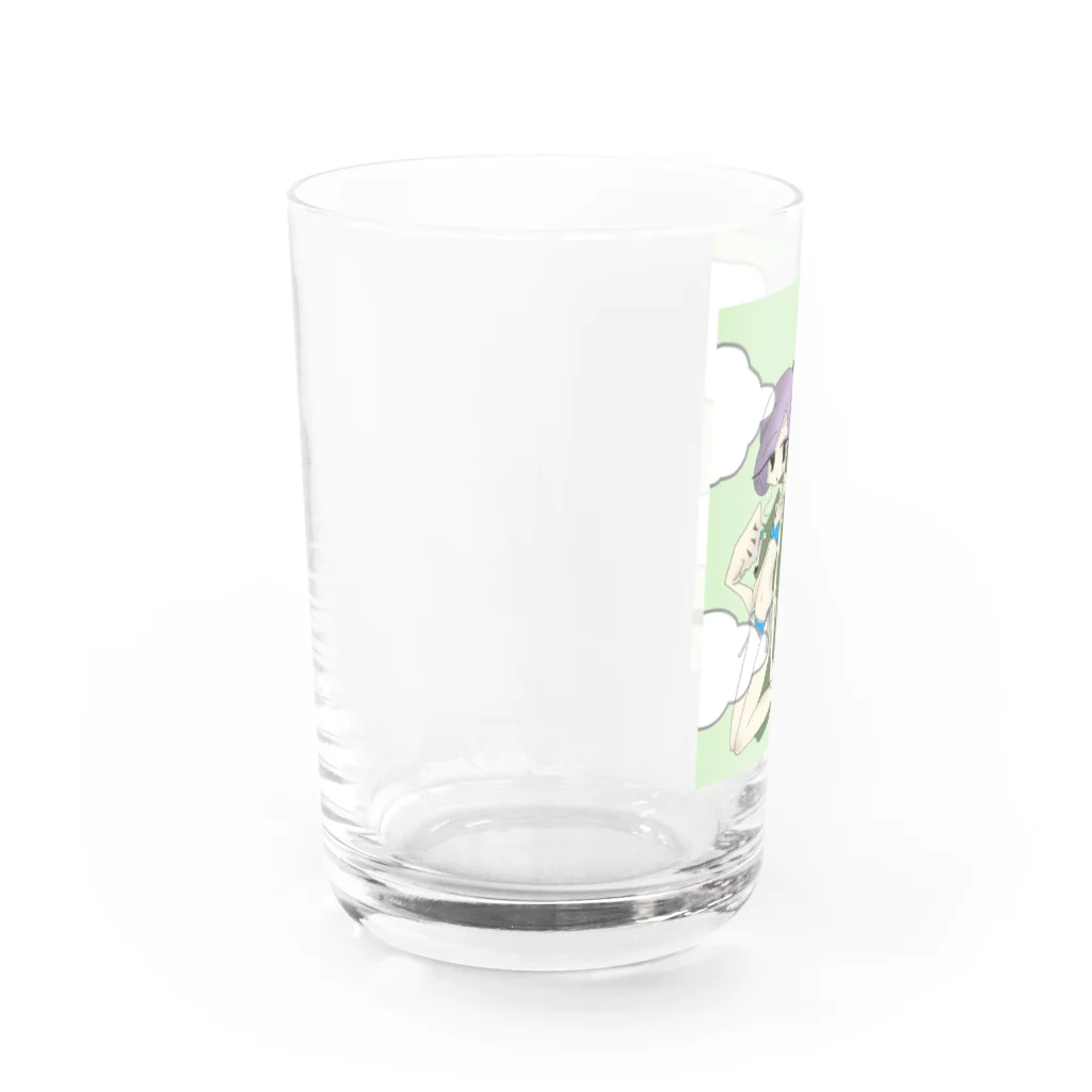 K.garouの喫煙ガール 朝の窓辺色 Water Glass :left