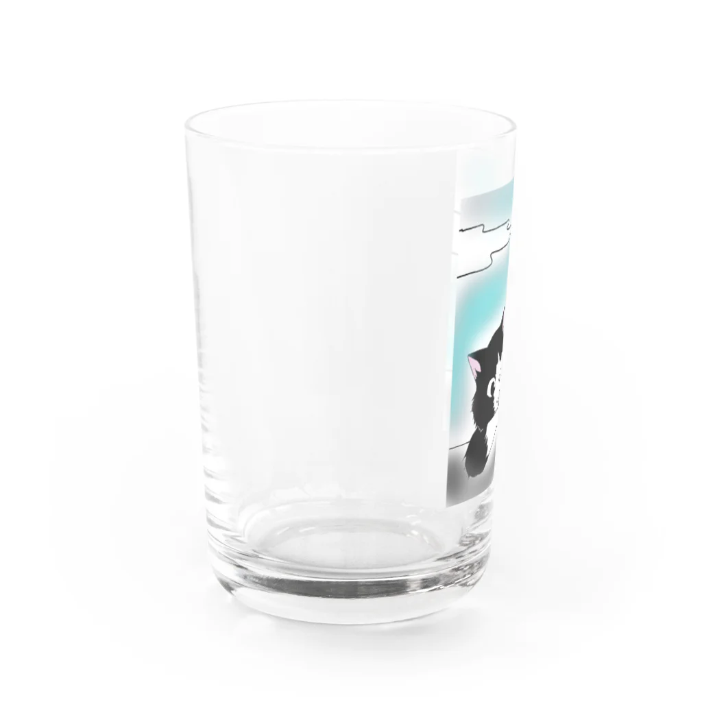 ハチワレ屋のハチワレ猫グラス Water Glass :left