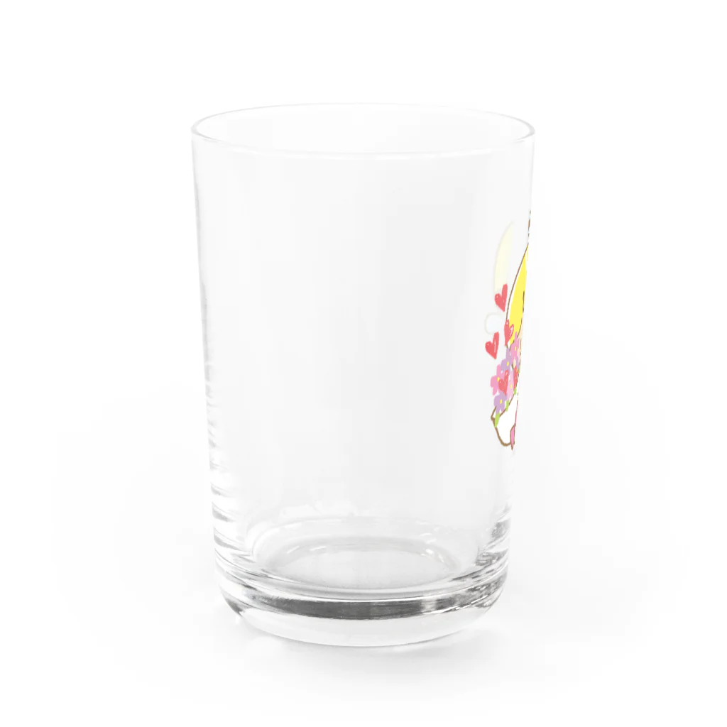 れんげSHOPの天使（花束）のグラス グラス左面