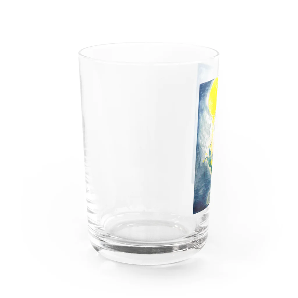 紫　の月の雫　グラス Water Glass :left