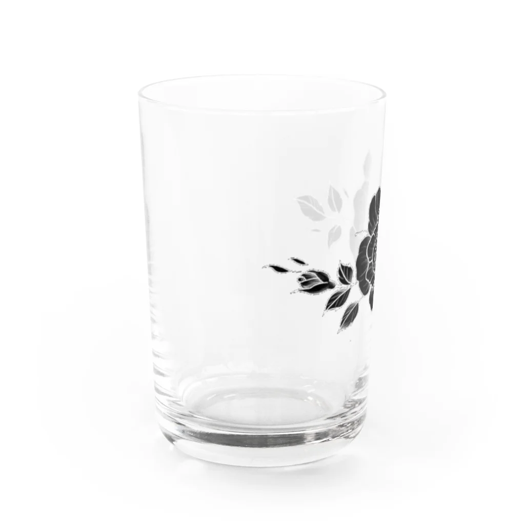 QB🦖のバラ_b Water Glass :left