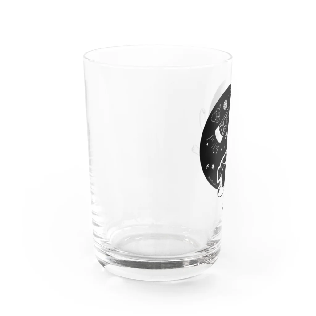 すずきいときちのクドリャフカ-スプートニク2号-(黒) Water Glass :left