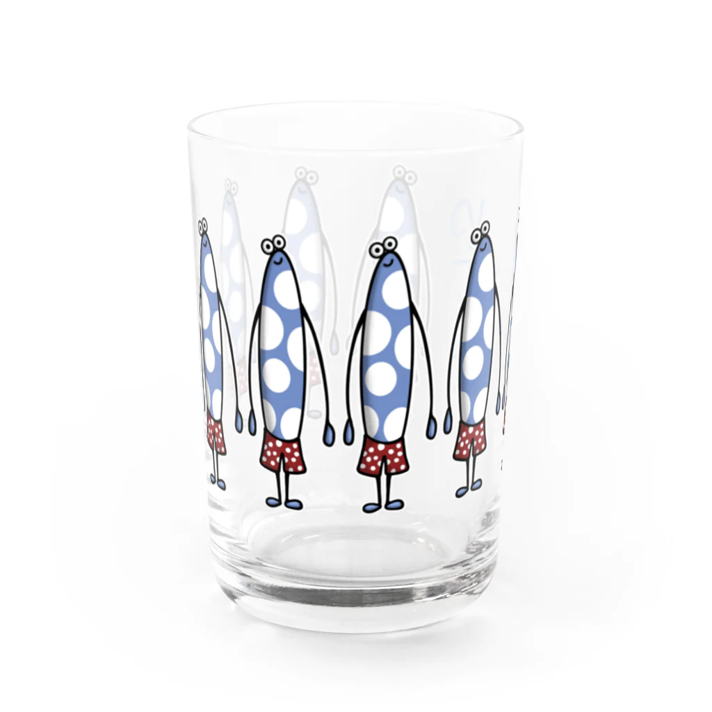 Saboten.bobo SHOPのドット大好きほそいさん Water Glass :left