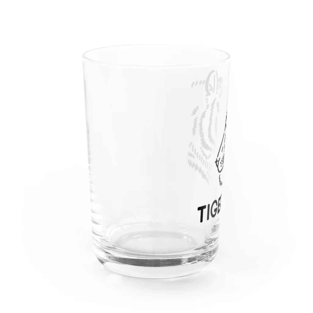サタケ商店🐅🍛のiTDQ タイガー　(wwf500円寄付付き) Water Glass :left