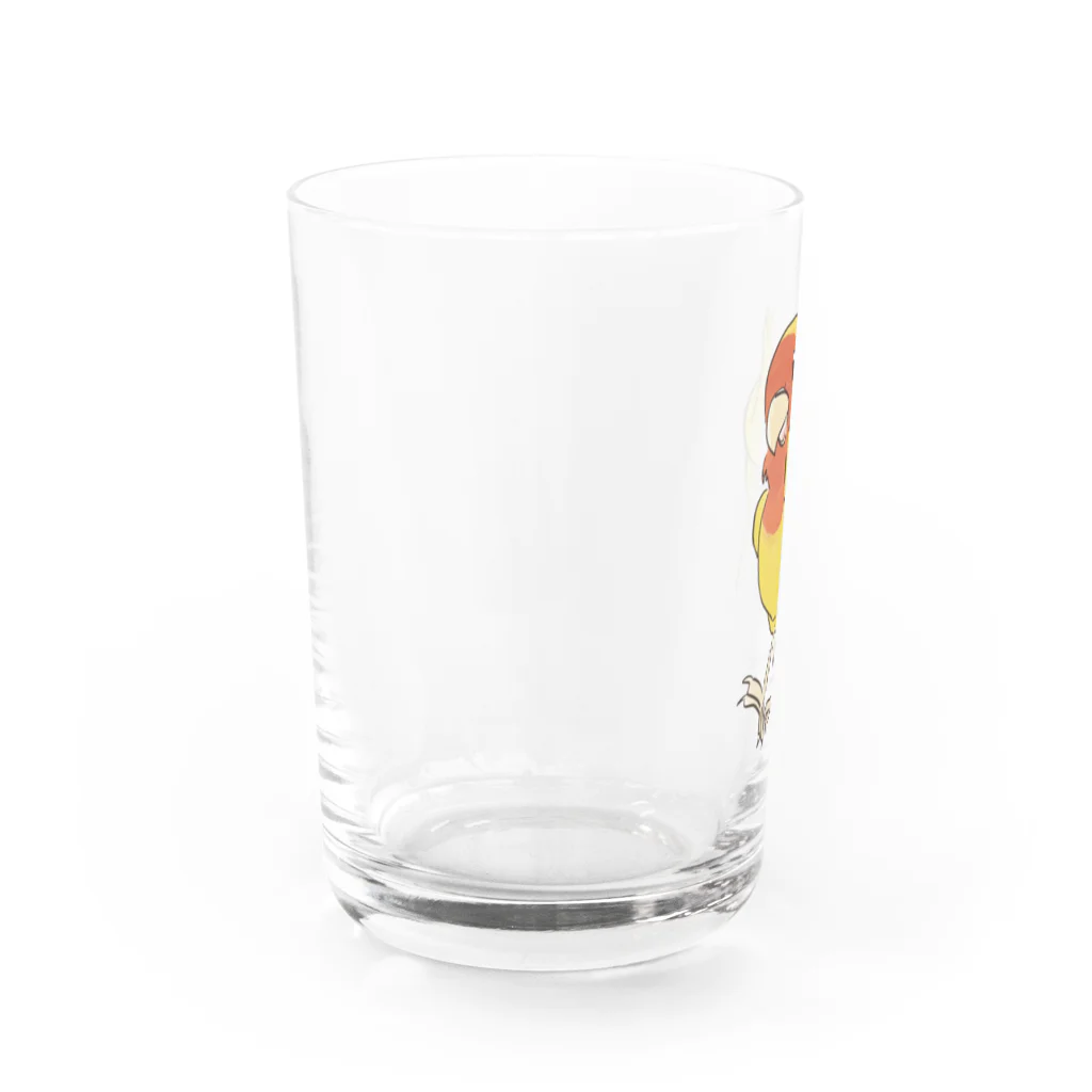 インコグッズのお店　ラブバード亭のコザクラインコ（ダンシング） Water Glass :left