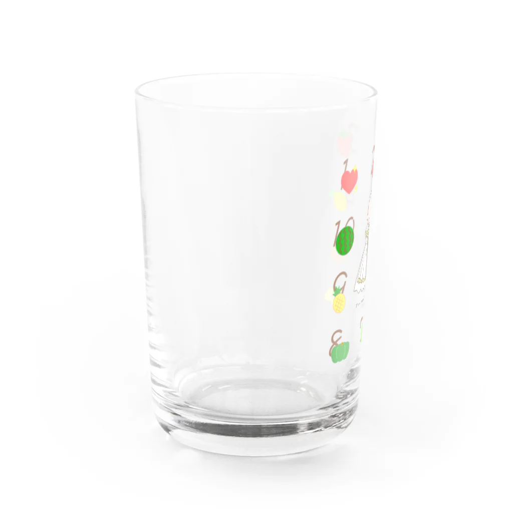 しばの夢工房イラストグッズ店の赤ちゃんの体重カレンダー（ピンク無し） Water Glass :left