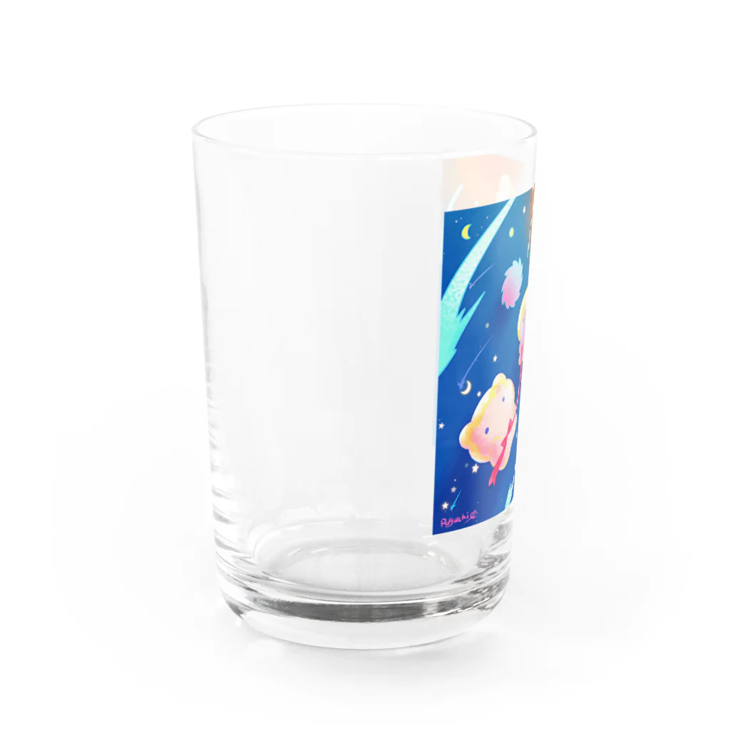 たんぽぽ帝国(おみやげ屋さん)の宇宙遊泳ぷにぷに Water Glass :left