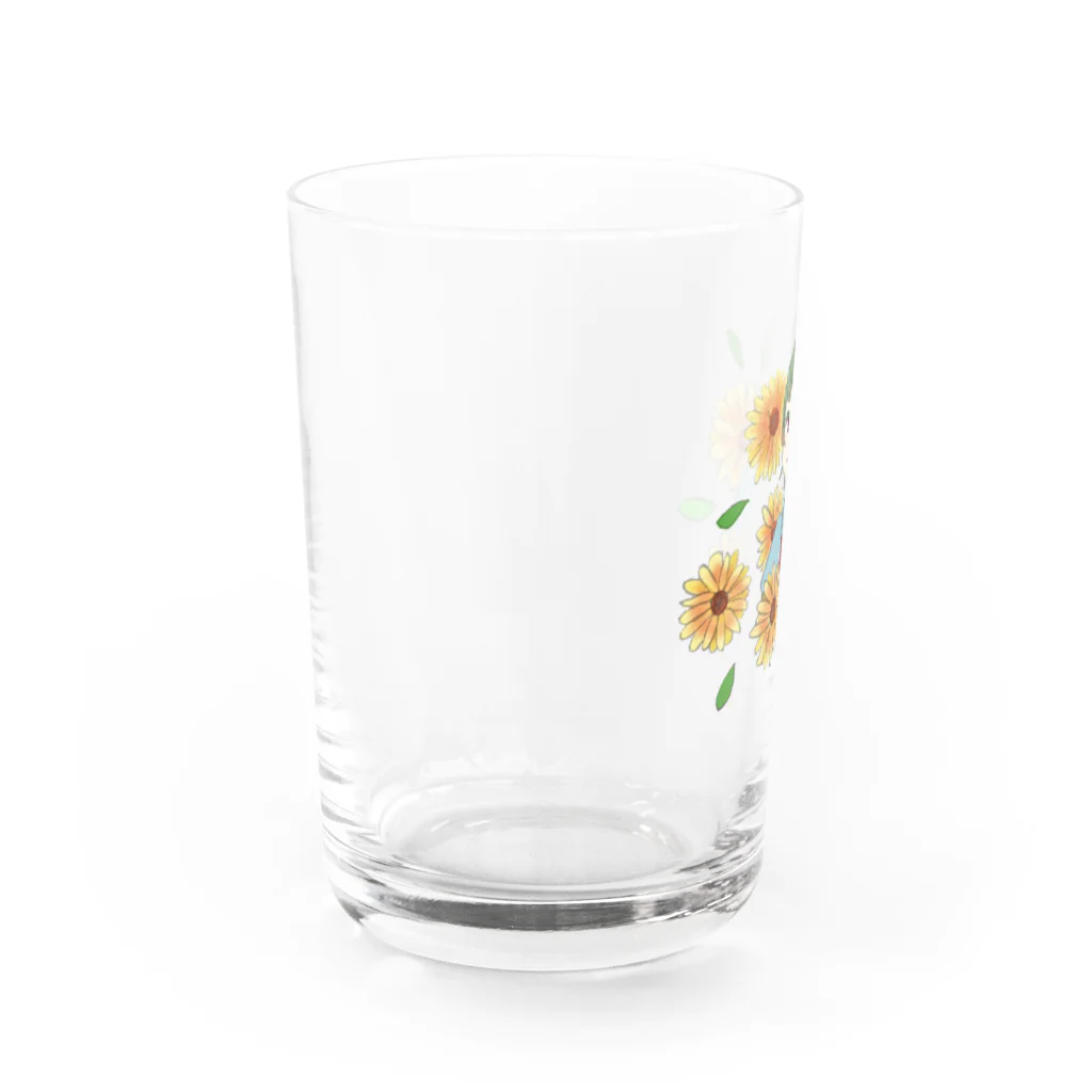 お白湯の脳内の残暑 Water Glass :left